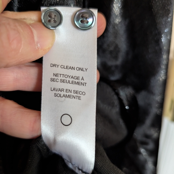 Frame Soft Touch Black Metallic Blouse, Size Large - Picture 10 of 14